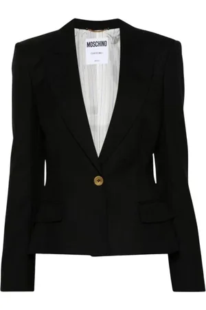 Moschino Jassen, Dames, Zwart, S, Stijlvolle Blazers voor een chique look