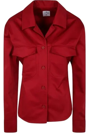 Courrèges Blouses & Shirts, Dames, Rood, S, Rode Utility Shirt Stijlvol Ontwerp