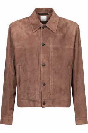 Paul Smith Jassen, Heren, Bruin, L, Leer, Luxe Bruin Leren Jas Aw 24