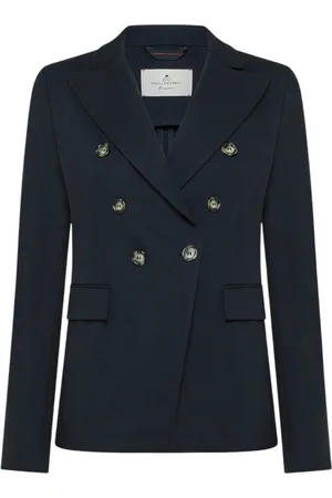 Peuterey Jassen, Dames, Blauw, XL, Blauwe double-breasted jurk Achill JE
