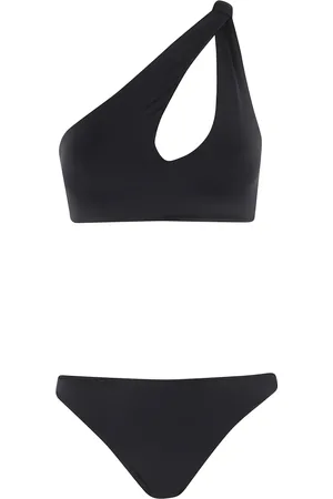 FEDERICA TOSI Badkleding, Dames, Zwart, S, Eén-schouder Knoop Bikini Zwart