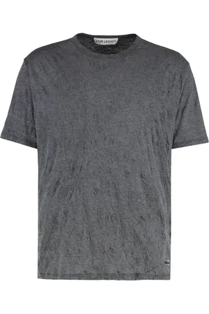 OUR LEGACY Tops, Heren, Grijs, M, Katoen, Katoenmix Crew-Neck T-Shirt
