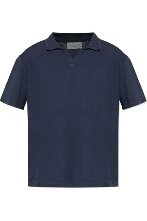 OFFICINE GENERALE Tops, Heren, Blauw, XL, Katoen, Polo
