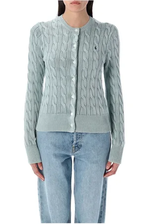 Ralph Lauren Truien, Dames, Blauw, S, Dameskleding Gebreide kleding Licht Chambray Ss 25