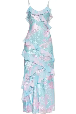 LOVESHACKFANCY Kleedjes, Dames, Blauw, XS, Jurk Rialto