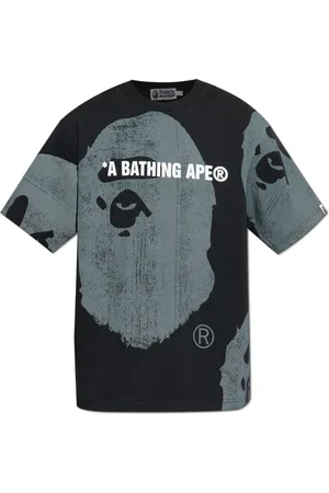 A Bathing Ape Tops, Heren, Zwart, S, Katoen, T-shirt met logo