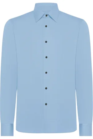 RRD Overhemden, Heren, Blauw, S, Heldere Blauwe Oxford Jacquard Overhemd