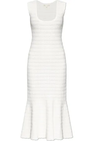LOVESHACKFANCY Kleedjes, Dames, Wit, L, Polyester, Jurk Leigh