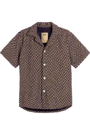 Oas Overhemden, Heren, Veelkleurig, L, Geometrische Puzzel T-shirt in Terry
