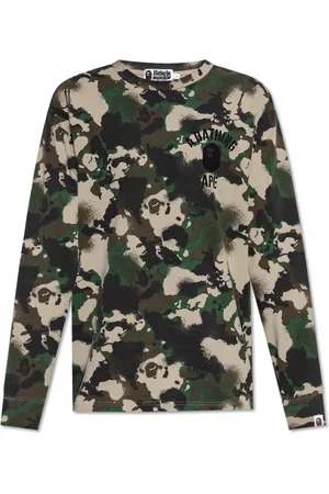 A Bathing Ape Tops, Heren, Groen, S, Katoen, Logo T-shirt
