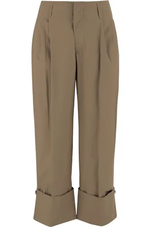 DARKPARK Broeken, Dames, Bruin, L, Katoen, Bruine Broek Diana
