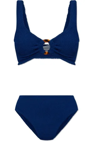 Hunza G Badkleding, Dames, Blauw, ONE Size, Tweed, Nadine Tweedelig Badpak