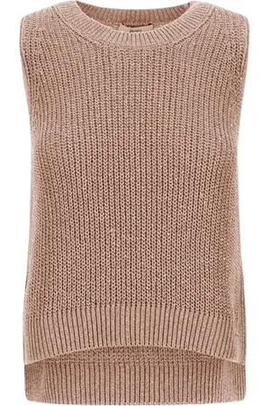 HERNO Truien, Dames, Roze, M, Glitter Gebreid Vest