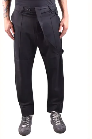 ISABEL BENENATO Broeken, Heren, Zwart, L, Slim Fit Zwarte Broek