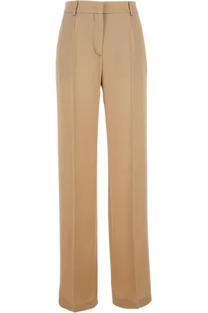 Alberta Ferretti Broeken, Dames, , S, Zijdeblend Hoge Taille Broek