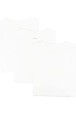 Jil Sander Tops, Heren, Wit, L, Katoen, Wit T-shirt 3-Pack