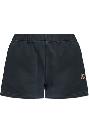 A Bathing Ape Korte broeken, Dames, Zwart, M, Katoen, Logo shorts