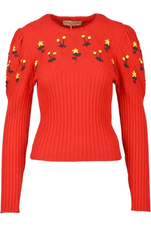 CORMIO Truien, Dames, Rood, L, Wol, Maglia