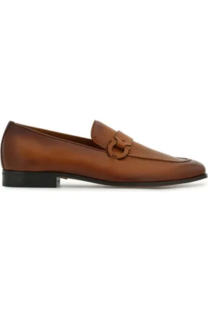 Salvatore Ferragamo Schoenen, Heren, Bruin, 40 1/2 EU, Beige Donkere Mocassin Bonny Stijl