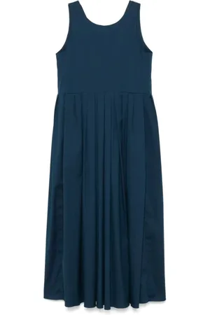 Max Mara Kleedjes, Dames, Blauw, M, Blauwe Maxi Jurk Moira Stijl