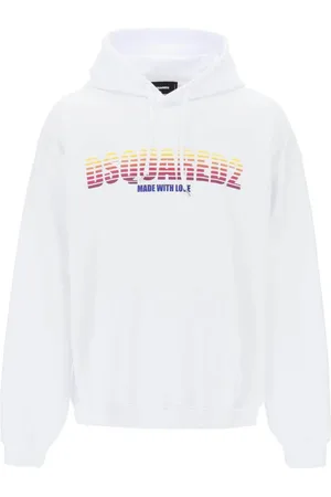 Dsquared2 Sweatshirts & Hoodies, Heren, Wit, XL, Stijlvolle Sweatshirts en Hoodies