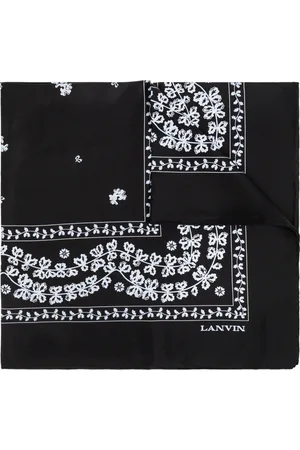 Lanvin Accessoires, Dames, Zwart, ONE Size, Zijden sjaal