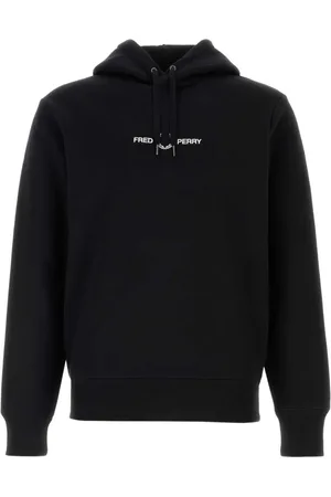 Fred Perry Sweatshirts & Hoodies, Heren, Zwart, XL, Polyester, Zwarte Polyester Blend Sweatshirt