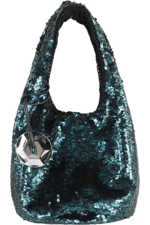 J.W.Anderson Tassen, Dames, Blauw, ONE Size, Pailletten, Sequin Mini Shopper in Petroleum