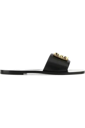 Givenchy Schoenen, Dames, Zwart, 36 EU, Leer, Zwarte Sandalen Elegant Comfortabel