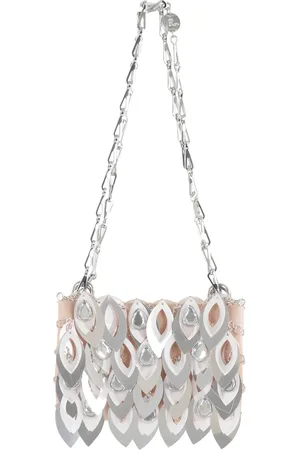 Paco rabanne Tassen, Dames, Veelkleurig, ONE Size, Polyester, Teardrop Pailletblad Kettinghandtas