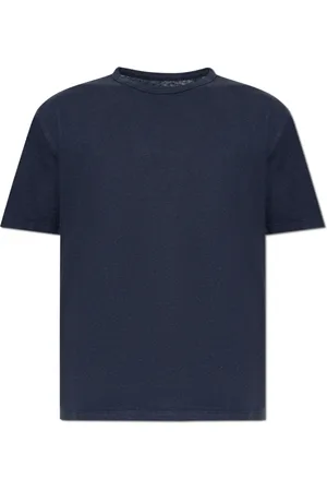 OFFICINE GENERALE Tops, Heren, Blauw, L, Katoen, T-shirt met ronde hals
