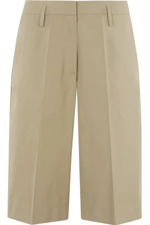 Herskind Korte broeken, Dames, Groen, S, Katoen, Khaki Bermuda Shorts met zijzakken