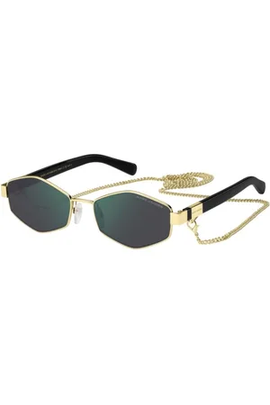 Marc Jacobs Accessoires, Dames, Geel, 55 MM, Stijlvolle zonnebril in diverse kleuren