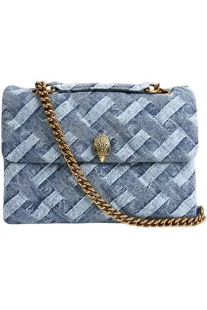 Kurt Geiger Tassen, Dames, Blauw, ONE Size, Schoudertas Milazzo Stijl
