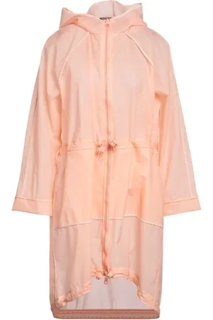 Elisabetta Franchi Jassen, Dames, Roze, M, Elegante Waterdichte Roze Lange Jas