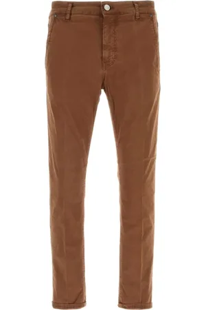 PT Torino Jeans, Heren, Bruin, W33, Katoen, Bruine stretch katoenen broek