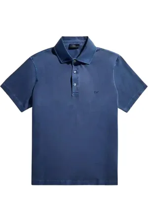 FAY Tops, Heren, Blauw, S, Witte T-shirts en Polos