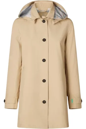 save the duck Mantels, Dames, , XS, Polyester, Trenchcoat met afneembare capuchon
