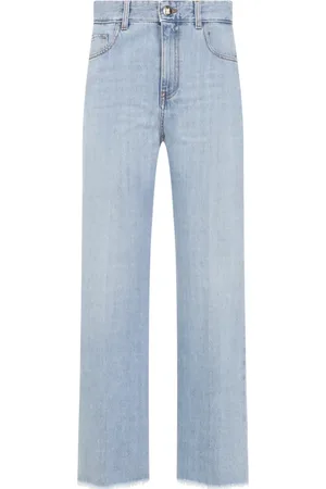 Giambattista Valli Jeans, Dames, Blauw, XS, Denim, Lichtblauwe Denim Enkel Jeans