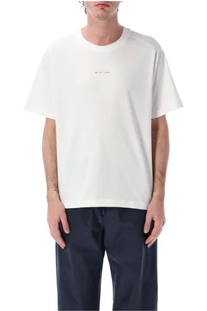 A.P.C. Tops, Heren, Wit, L, Katoen, Wind T-shirt voor mannen