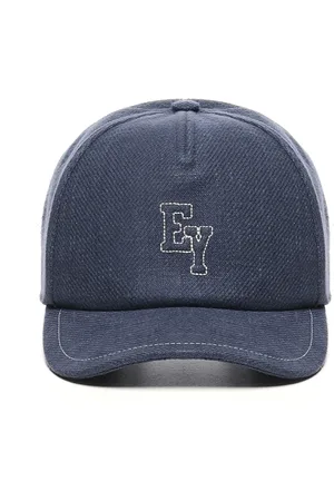 ELEVENTY Accessoires, Heren, Blauw, ONE Size, Linnen, Stijlvolle Hoeden Collectie