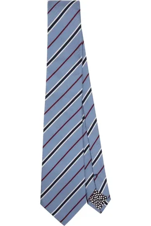 Paul Smith Accessoires, Heren, Blauw, ONE Size, Zigzag Streep Heren Stropdas