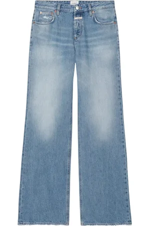 Closed Jeans, Dames, Blauw, W28, Katoen, Stone Washed Regular Fit Straight Leg Jeans