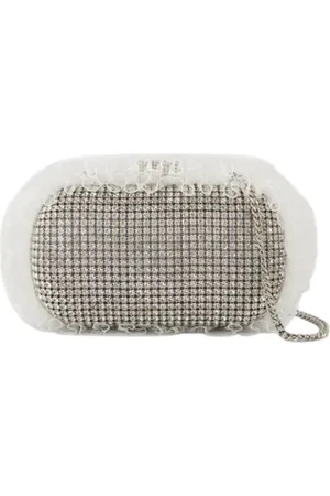Self-Portrait Tassen, Dames, Grijs, ONE Size, Polyester, Plastic handbags