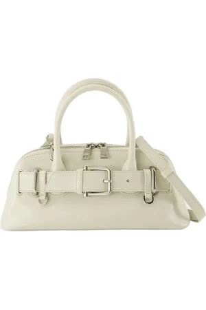OSOI Tassen, Dames, Wit, ONE Size, Leer, Mini Schoudertas in Crème Leer