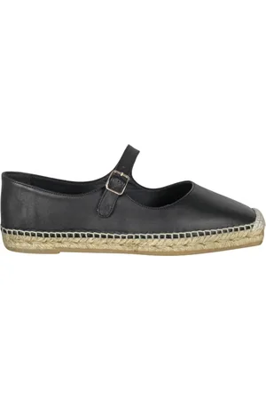 Castaner Schoenen, Dames, Zwart, 40 EU, Jute, Nappa Espadrille Flat met Square Toe