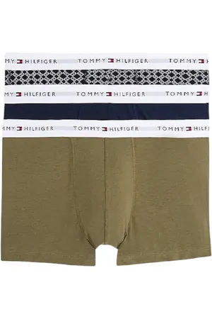 Tommy Hilfiger Ondergoed, Heren, Veelkleurig, L, Geometrisch, Marineblauw, Olijf Boxer Trunk Set
