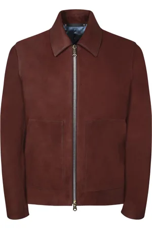 Paul Smith Jassen, Heren, Bruin, M, Suède, Bruine Suède Jas Elegante Stijl