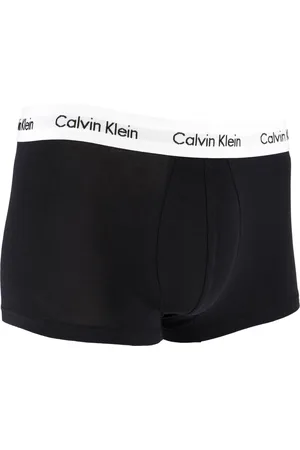 Calvin Klein Ondergoed, Heren, Zwart, S, Katoen, Lage taille trunks 3-pack