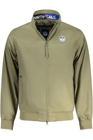 North Sails Jassen, Heren, Groen, M, Groene Polyamide Jas met Meerdere Zakken